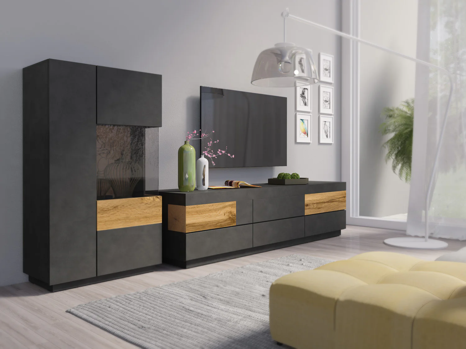 Silke 42 Display Cabinet 80cm [Left] - Image 4