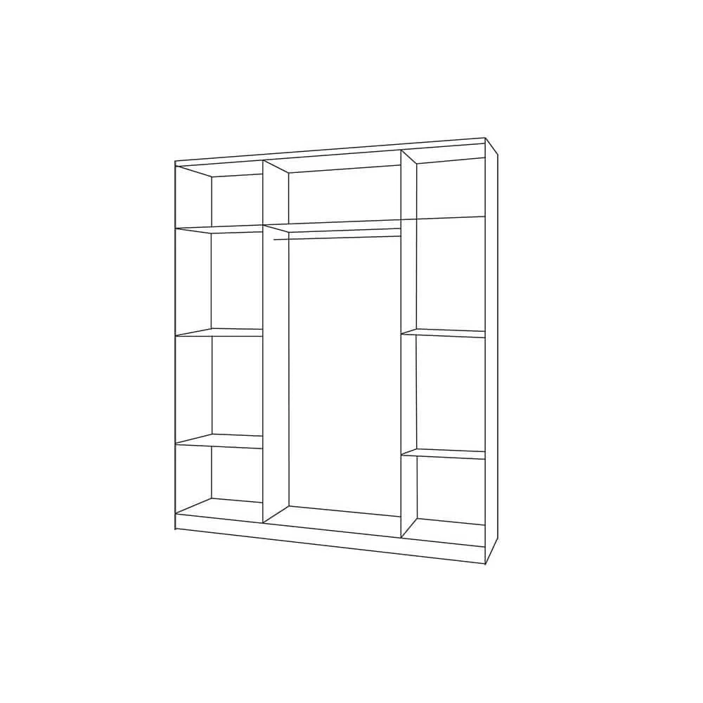 Smyk SM-19 Hinged Wardrobe 120cm - Image 10