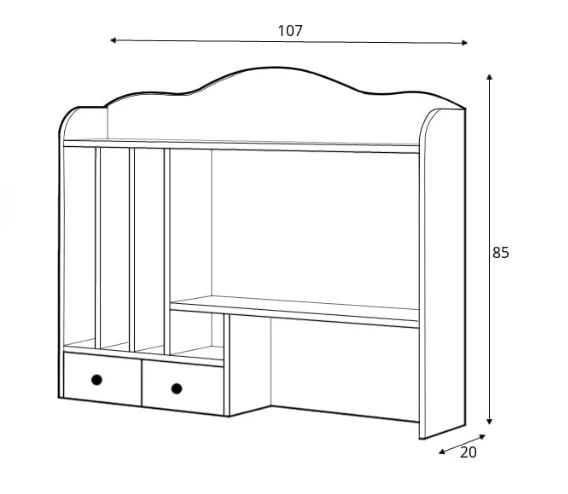 Story SO-04 Desk Hutch 107cm - Image 18