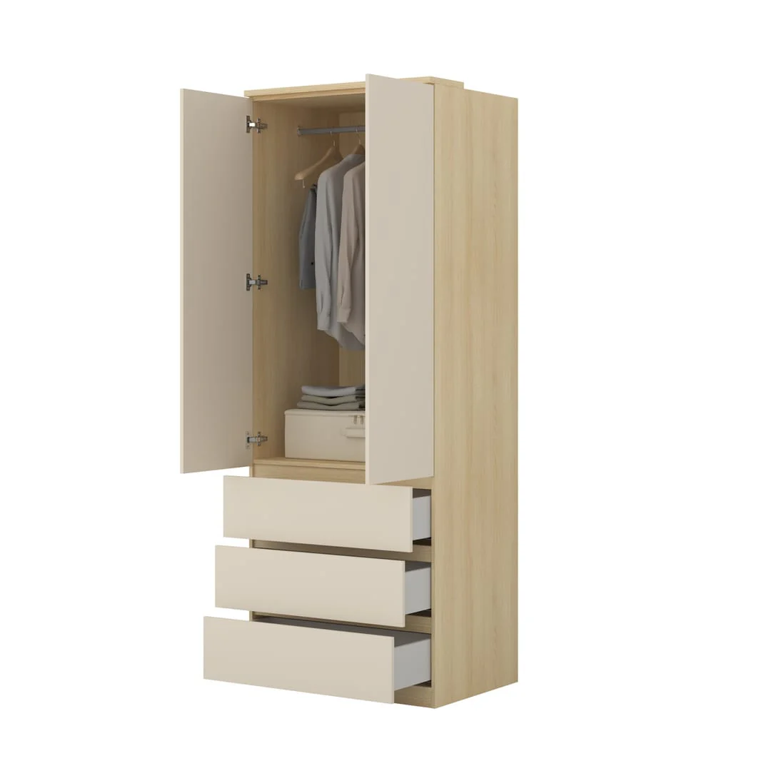 Terra 68 Hinged Door Wardrobe 80cm - Image 4