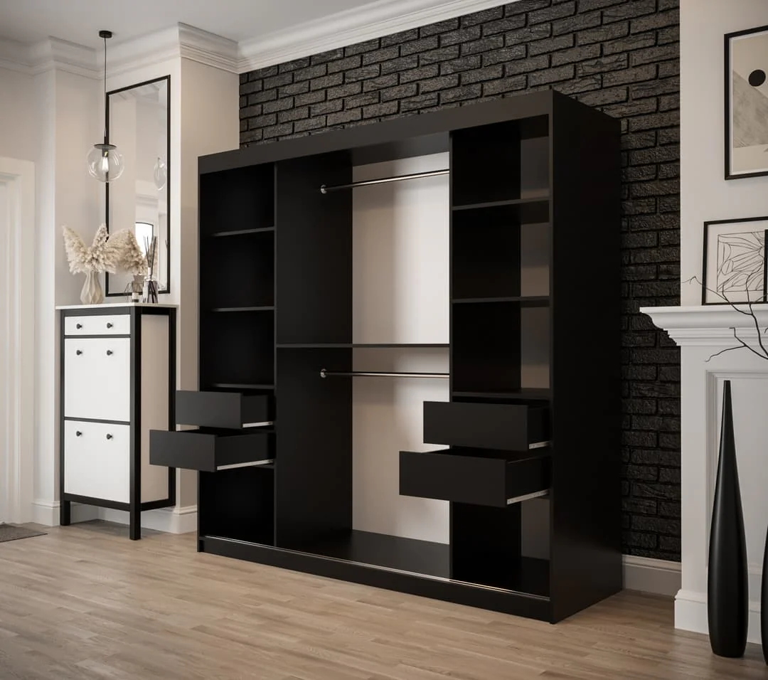 Tilburg Sliding Door Wardrobe 200cm - Image 4
