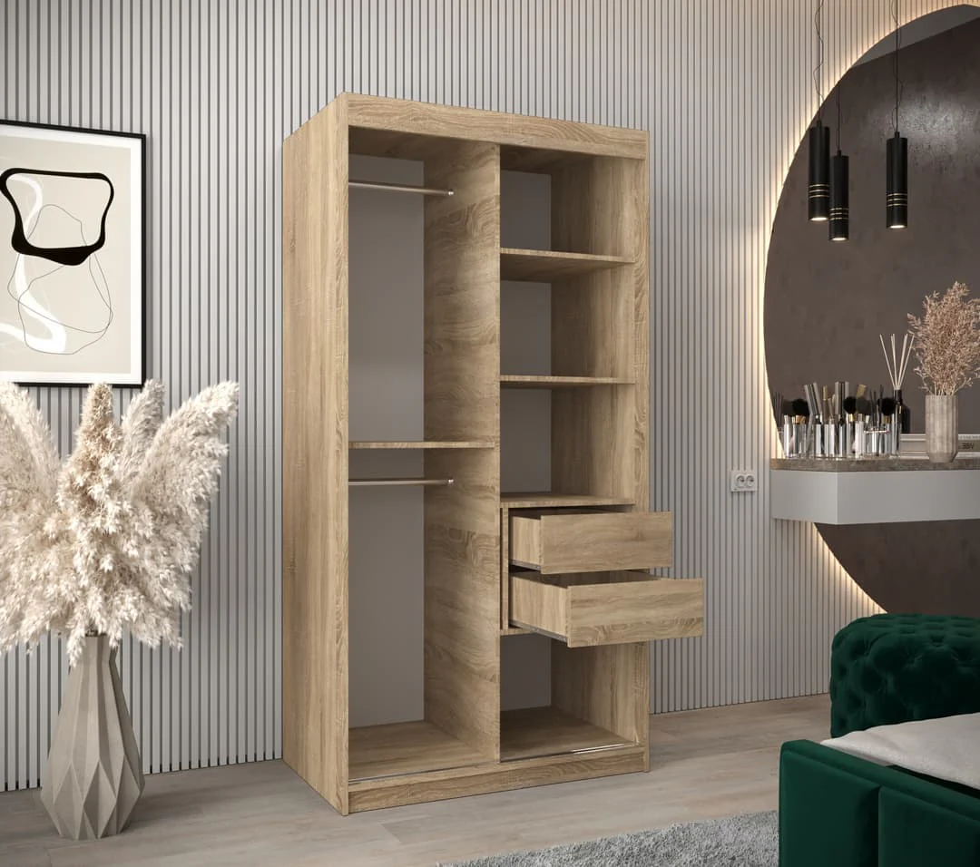 Tokyo I Sliding Door Wardrobe 100cm - Image 16