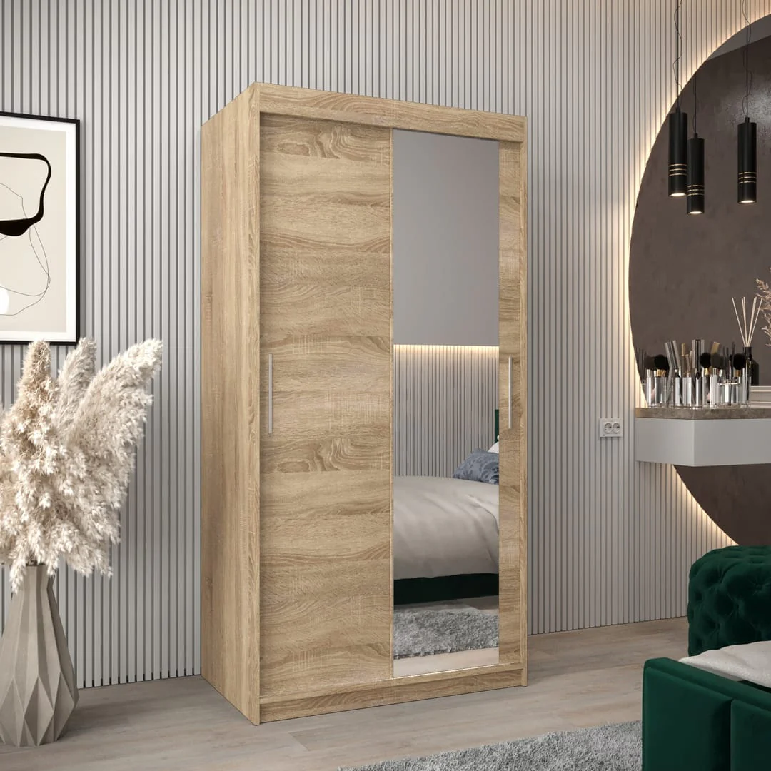 Tokyo II Sliding Door Wardrobe 100cm - Image 13