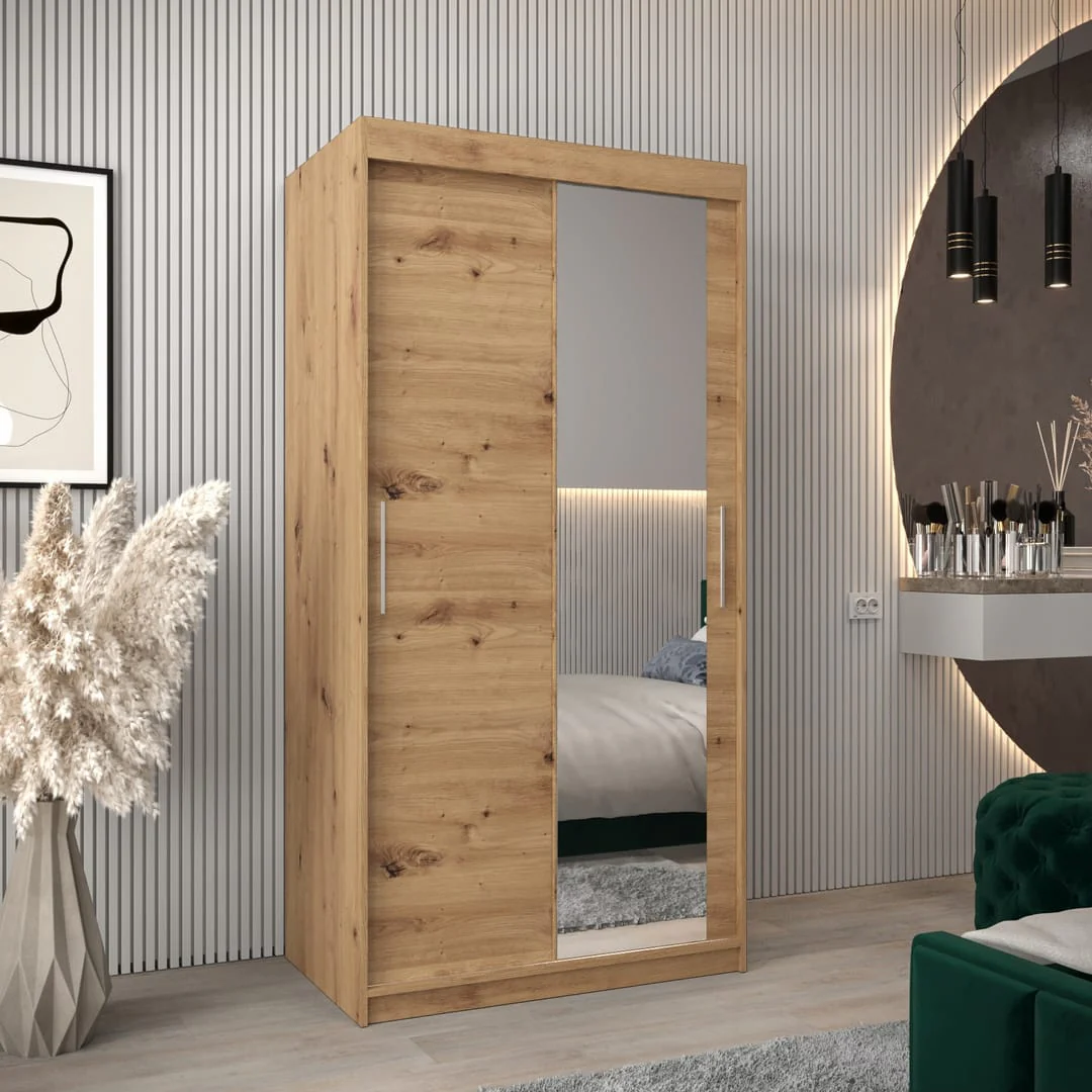 Tokyo II Sliding Door Wardrobe 100cm - Image 5