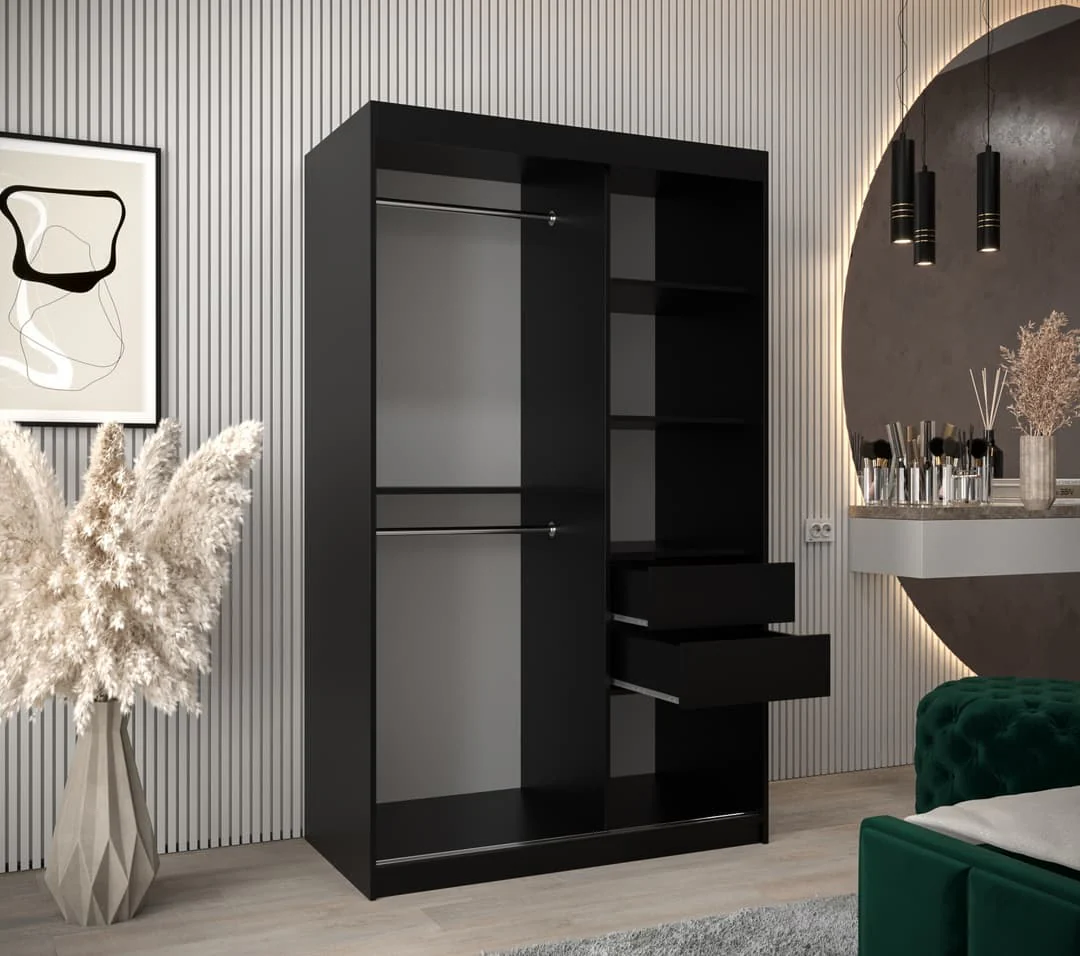 Tokyo II Sliding Door Wardrobe 120cm - Image 4