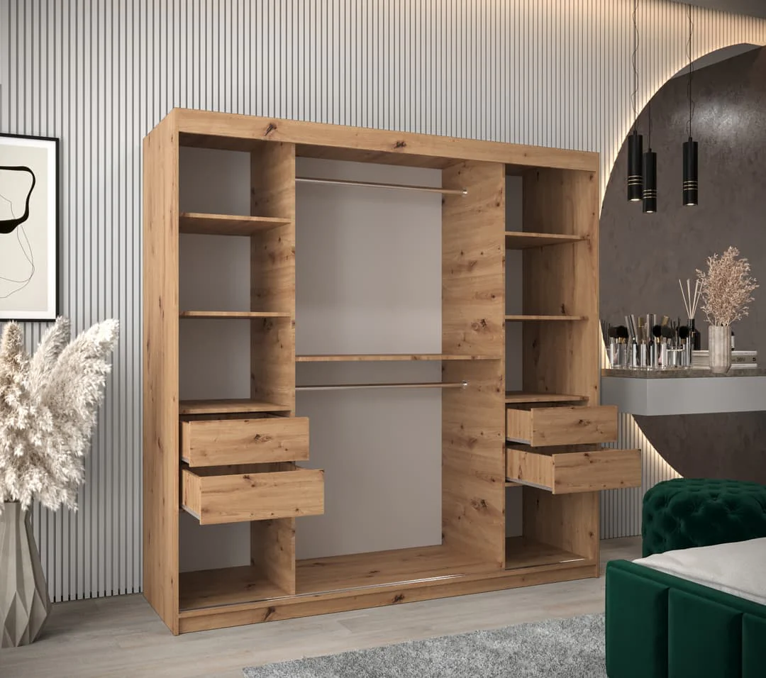 Tokyo II Sliding Door Wardrobe 200cm - Image 12