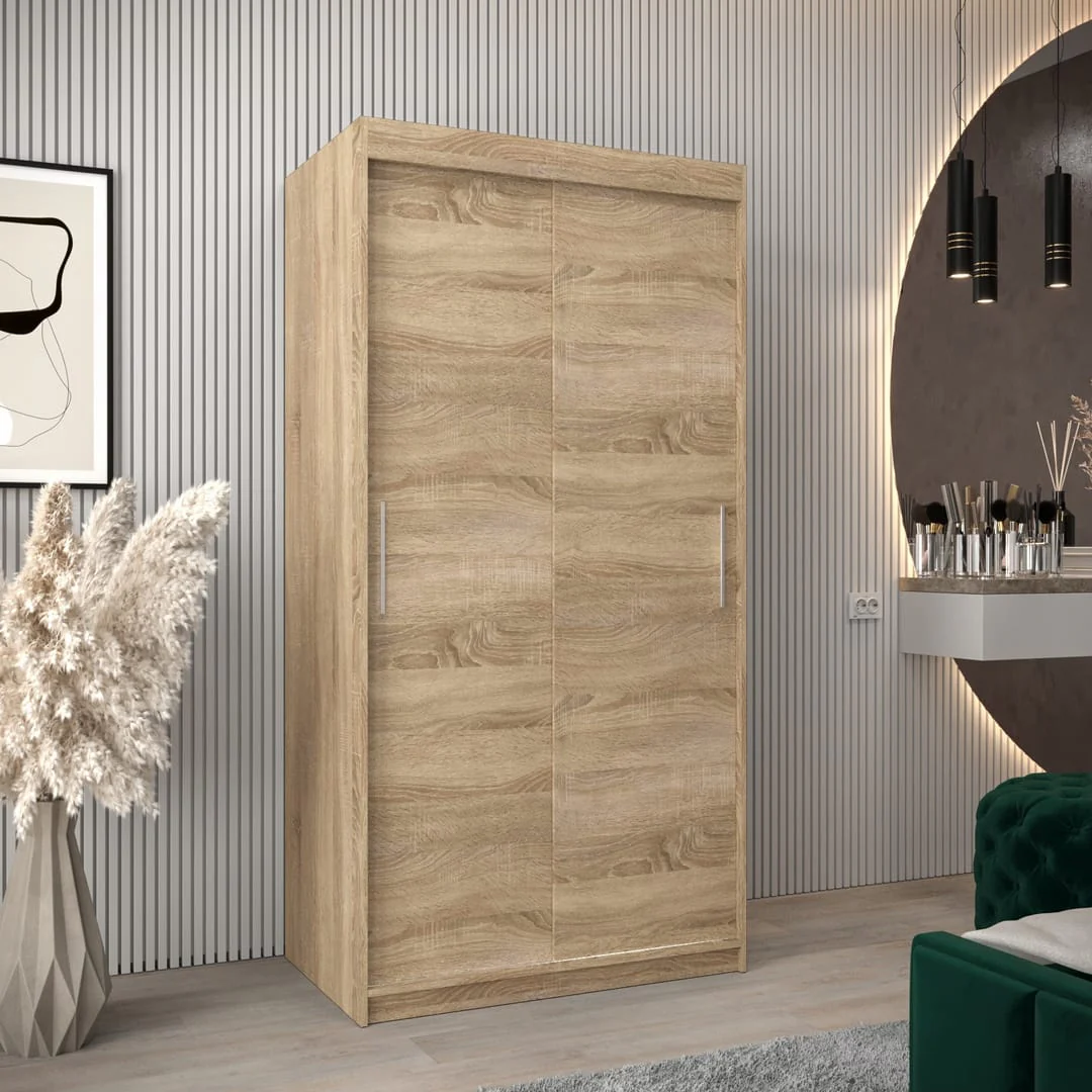 Tokyo Sliding Door Wardrobe 100cm - Image 13