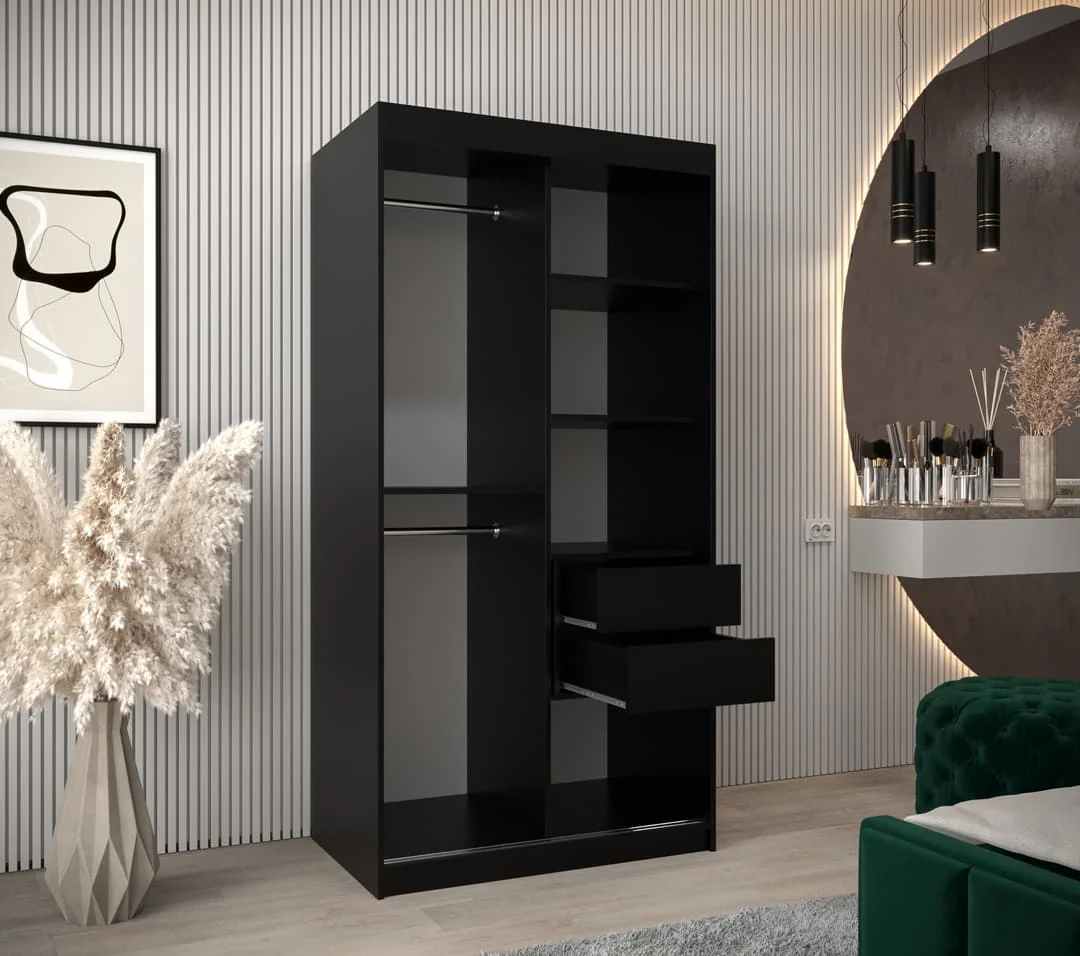 Tokyo Sliding Door Wardrobe 100cm - Image 8
