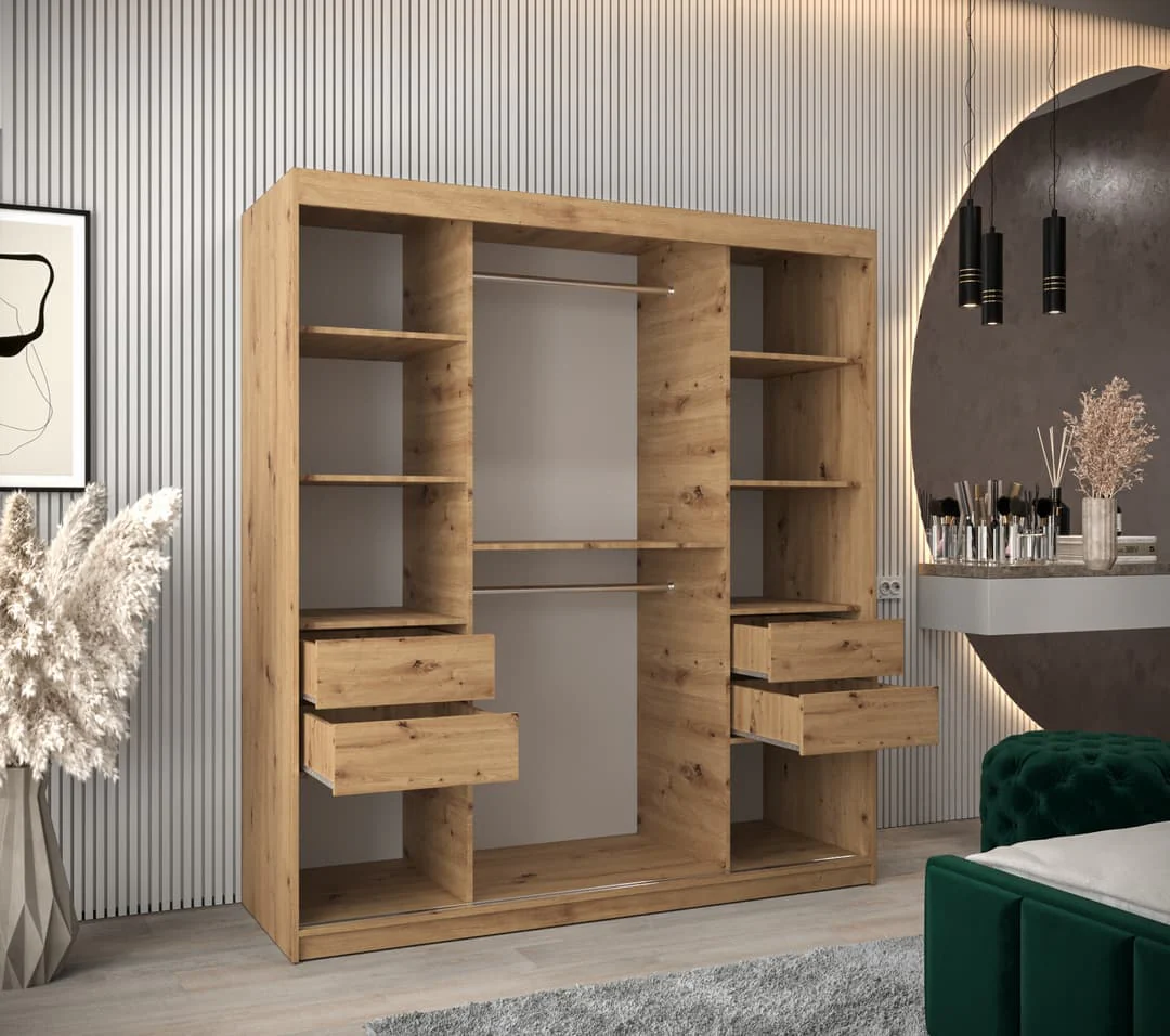Tokyo Sliding Door Wardrobe 180cm - Image 8