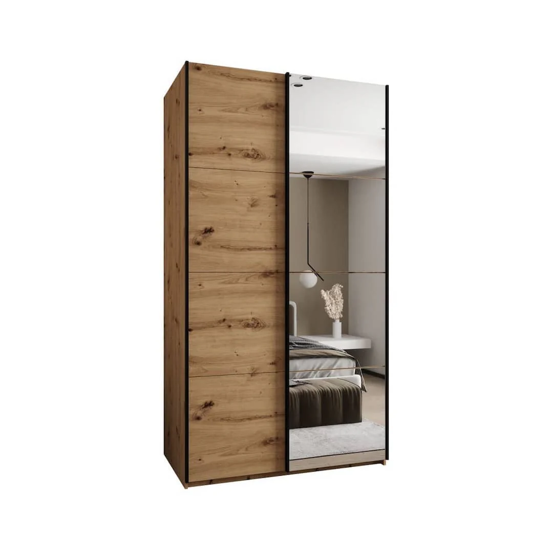 Trosa III Sliding Door Wardrobe 130cm - Image 4