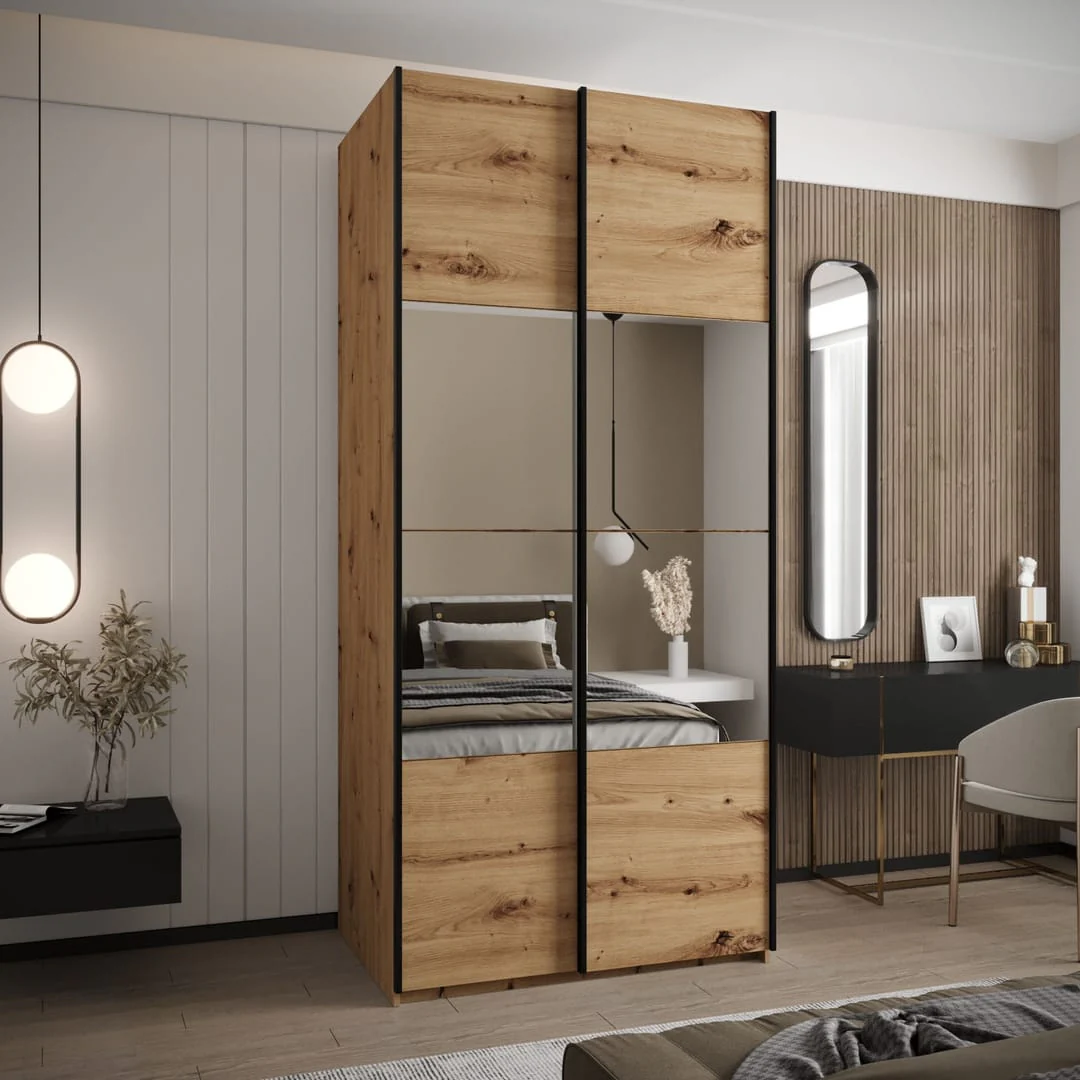 Trosa IV Sliding Door Wardrobe 100cm