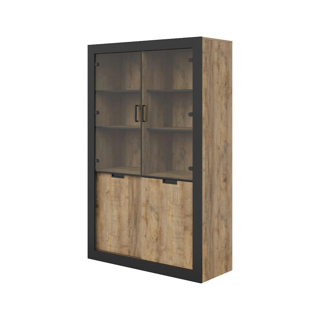 Tudor 12 Tall Display Cabinet 120cm - Image 2