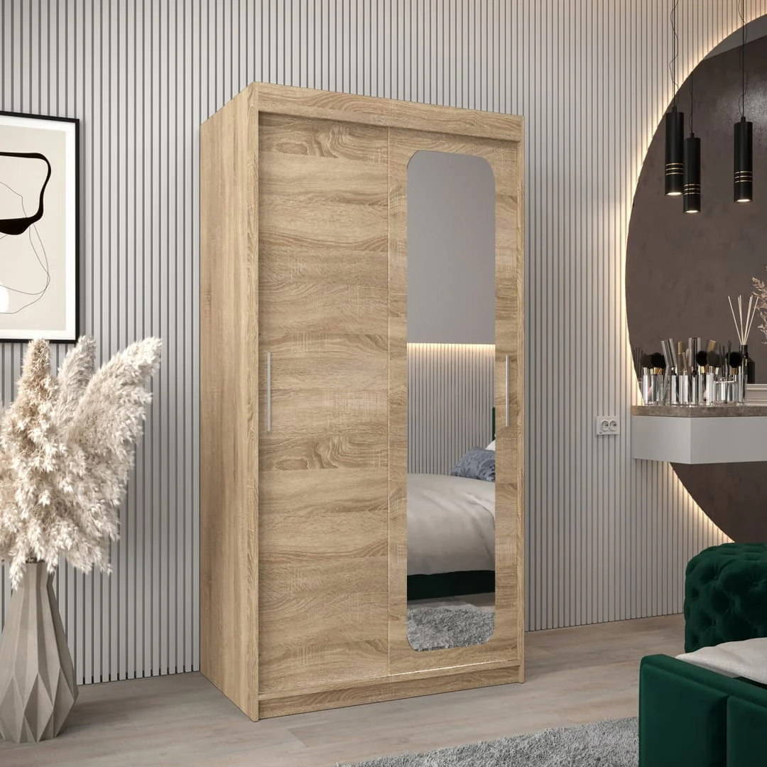Uppsala T2 Sliding Door Wardrobe 100cm - Image 14