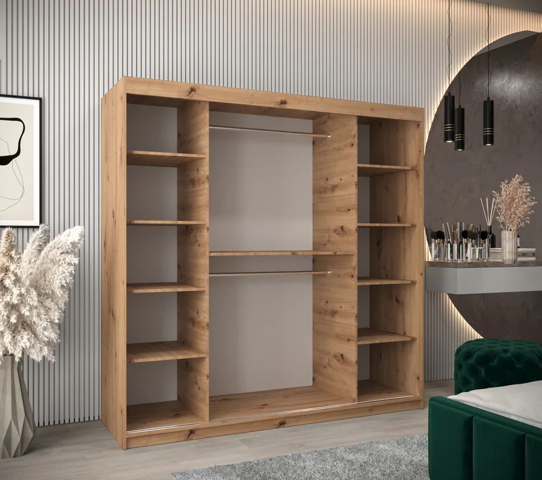 Uppsala T2 Sliding Door Wardrobe 200cm - Image 5