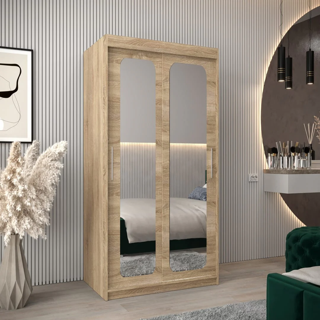 Uppsala T3 Sliding Door Wardrobe 100cm - Image 14