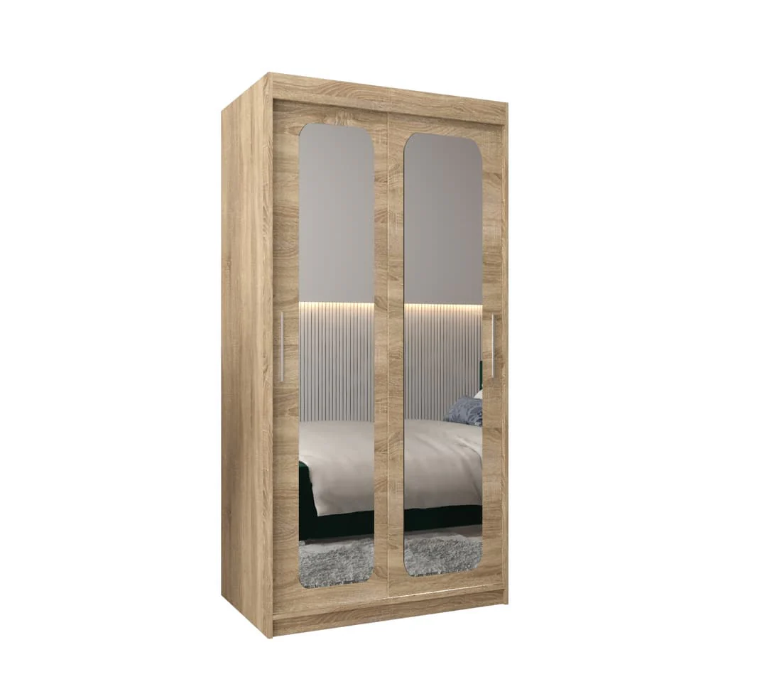 Uppsala T3 Sliding Door Wardrobe 100cm - Image 15