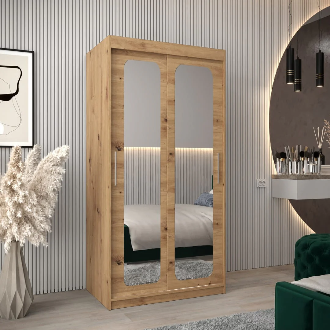 Uppsala T3 Sliding Door Wardrobe 100cm - Image 5