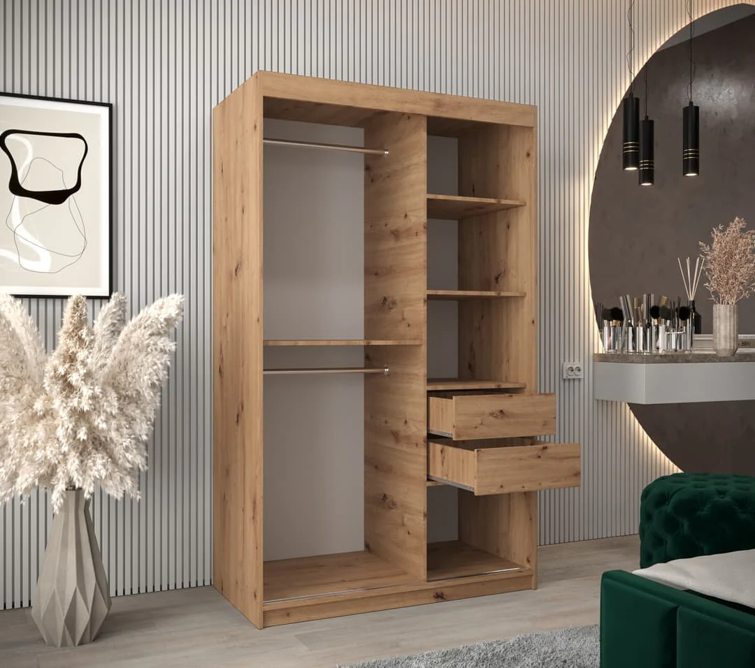 Uppsala V2 Sliding Door Wardrobe 120cm - Image 4
