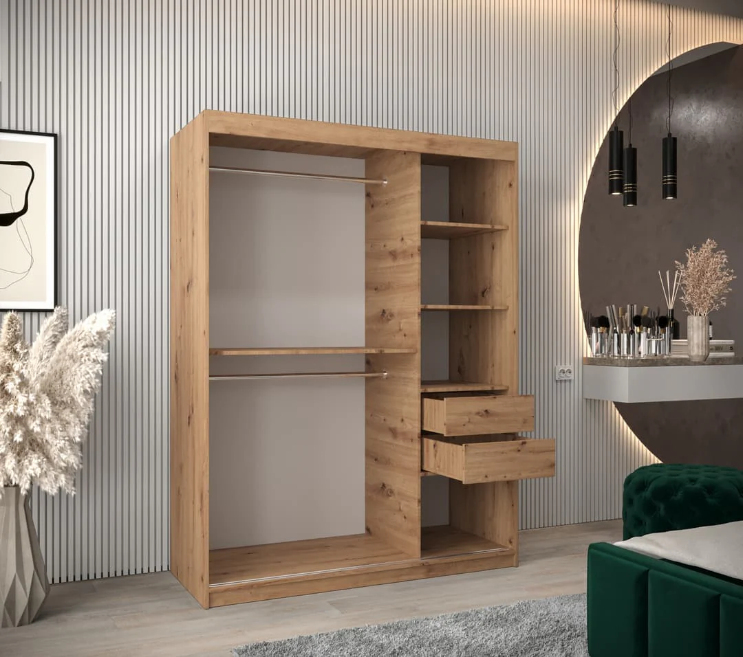Uppsala V2 Sliding Door Wardrobe 150cm - Image 8
