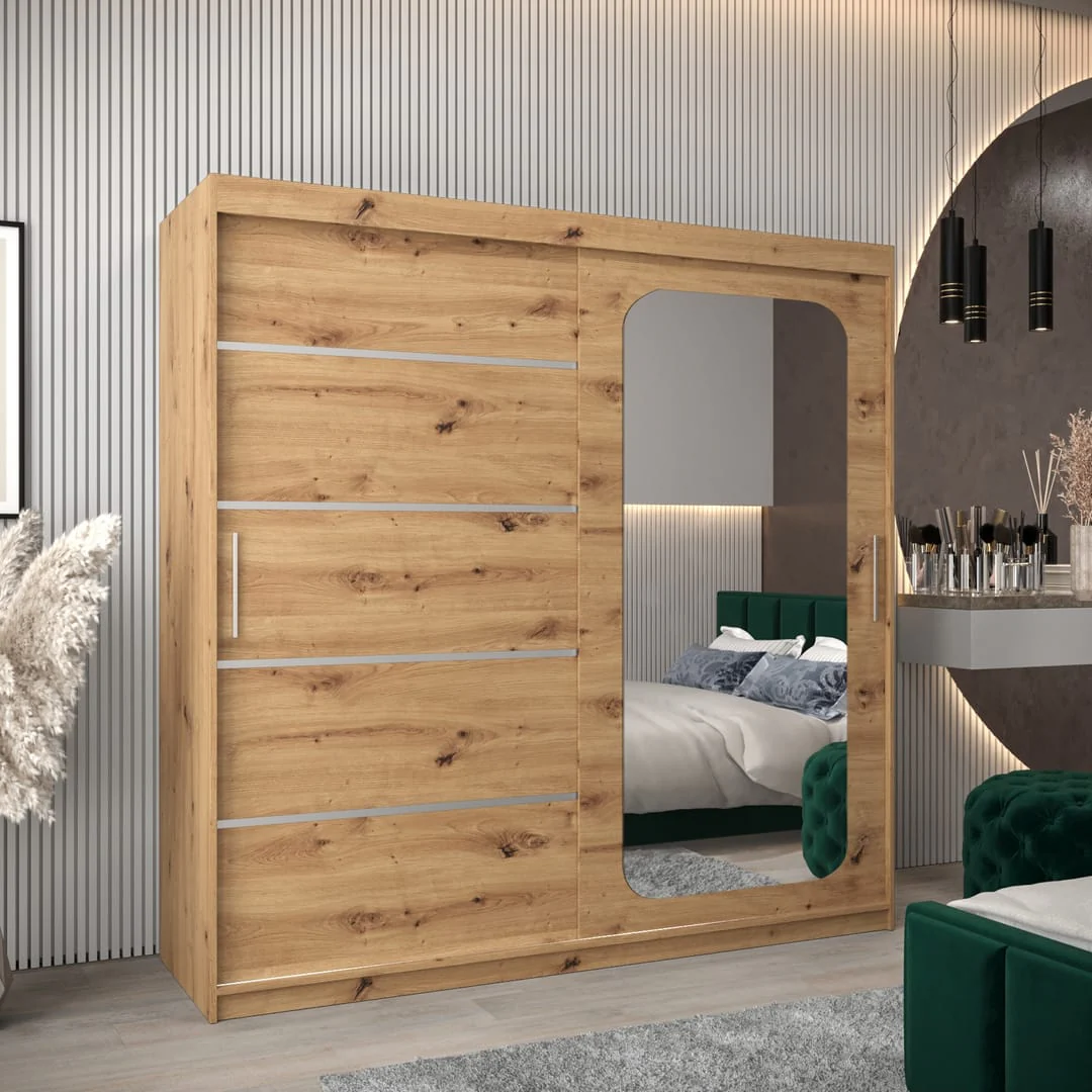 Uppsala V2 Sliding Door Wardrobe 200cm - Image 5