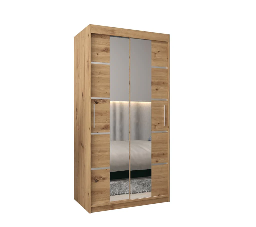 Verona 04 Sliding Door Wardrobe 100cm - Image 5