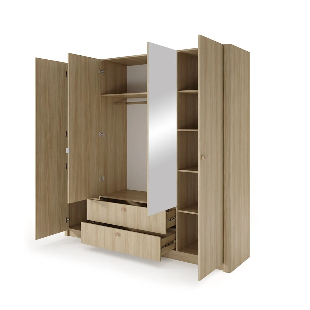 Viki Hinged Door Wardrobe 213cm - Image 2