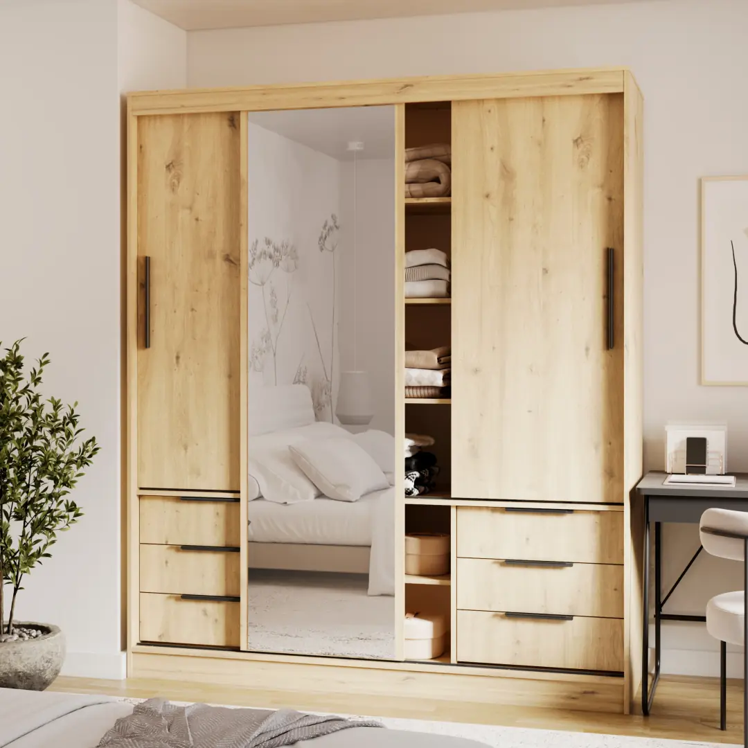 Vira Sliding Door Wardrobe 180cm - Image 6