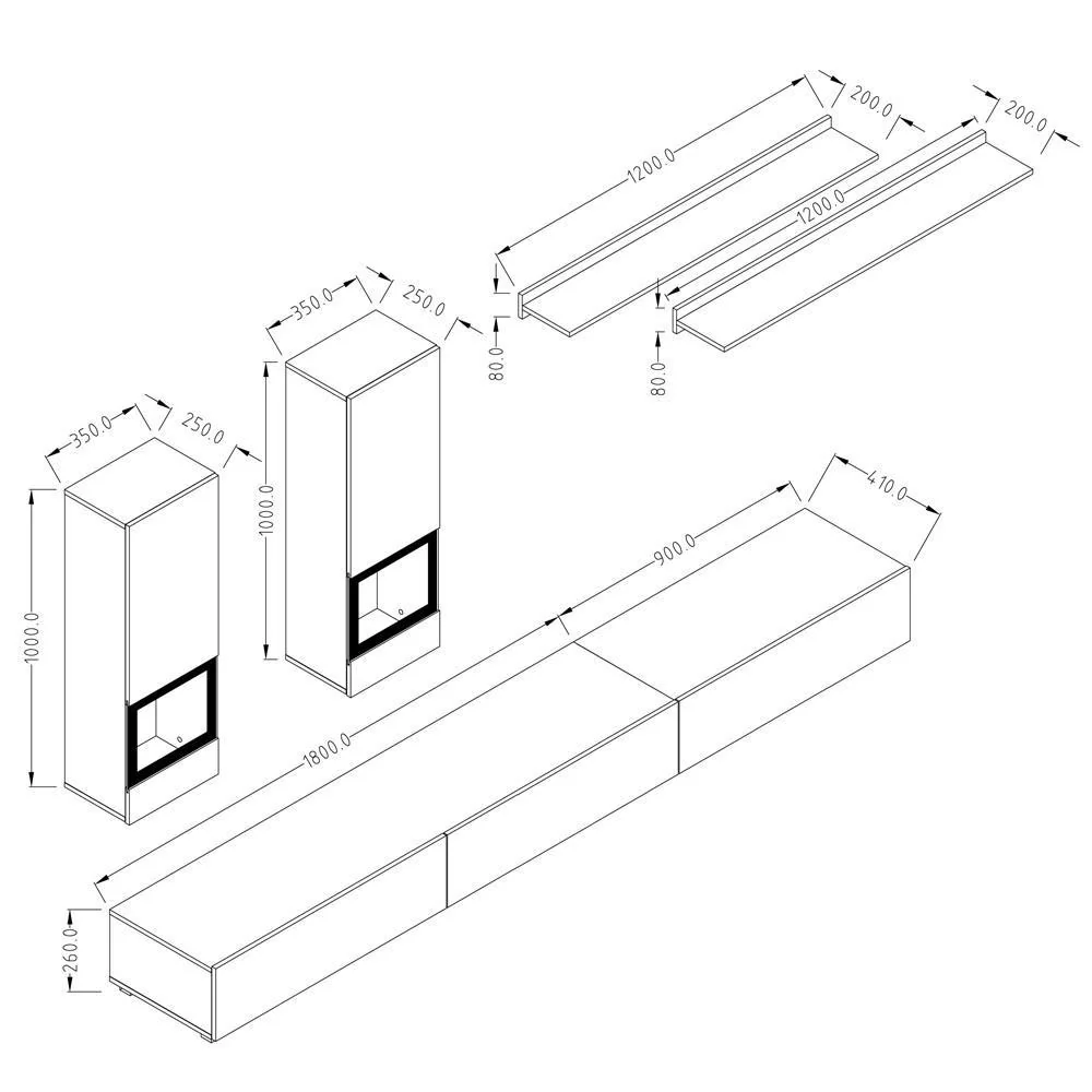 Baros 10 Entertainment Unit For TVs Up To 75" - Image 13