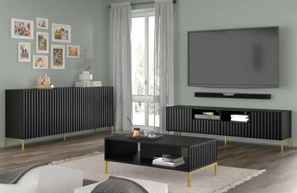 Wave Large Sideboard Cabinet 200cm - Image 5