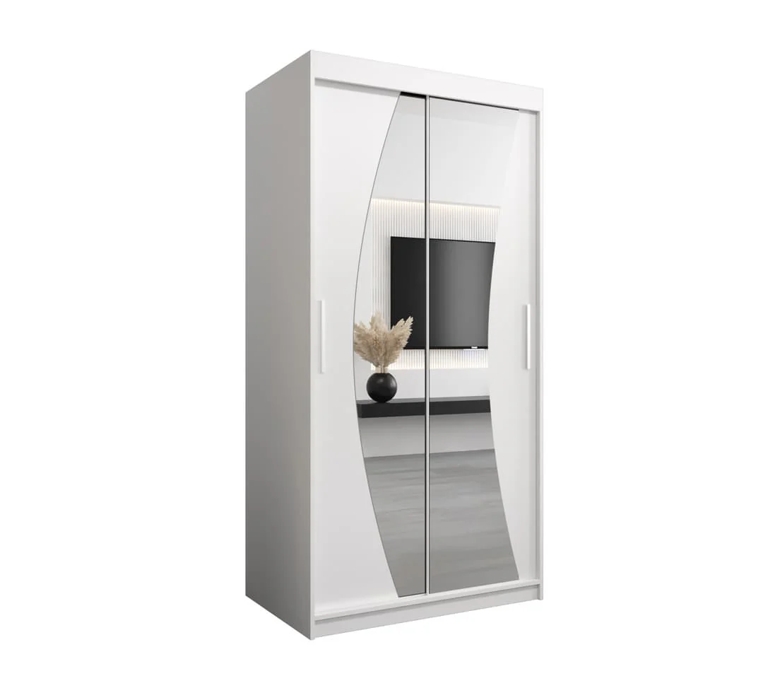 Wave Sliding Door Wardrobe 100cm - Image 5