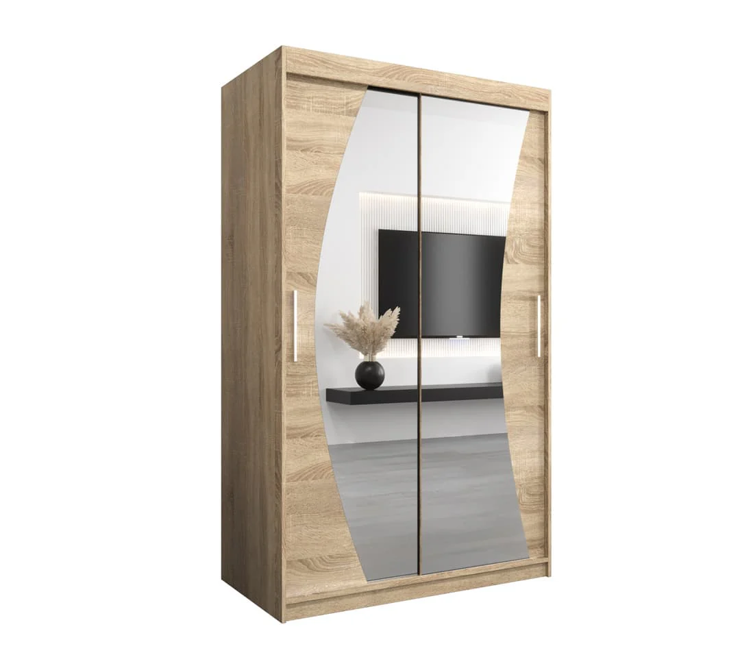 Wave Sliding Door Wardrobe 120cm - Image 15