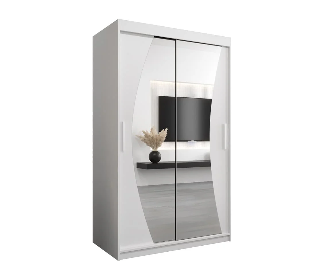 Wave Sliding Door Wardrobe 120cm - Image 7
