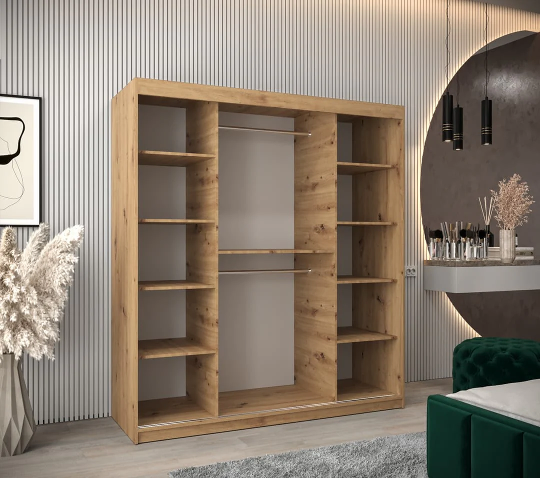 Wave Sliding Door Wardrobe 180cm - Image 15