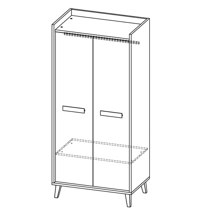 Werso W1 Hinged Wardrobe 90cm - Image 2