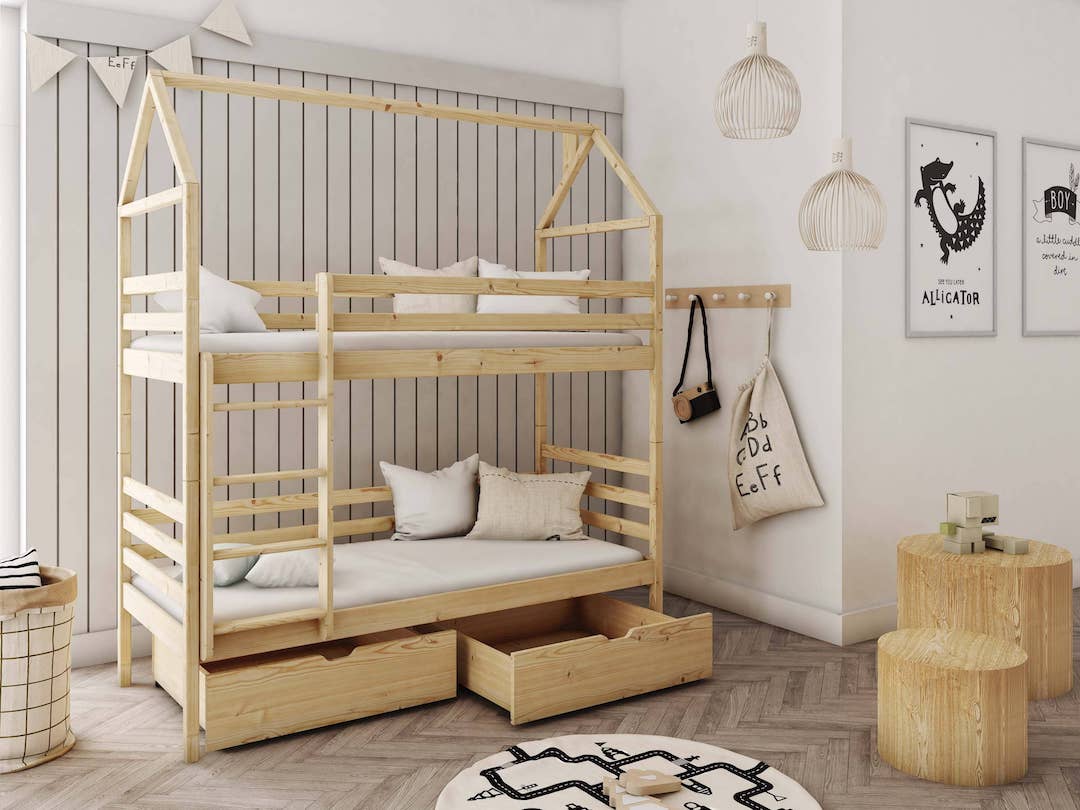Wooden Bunk Bed Alex With Storage - Image 2