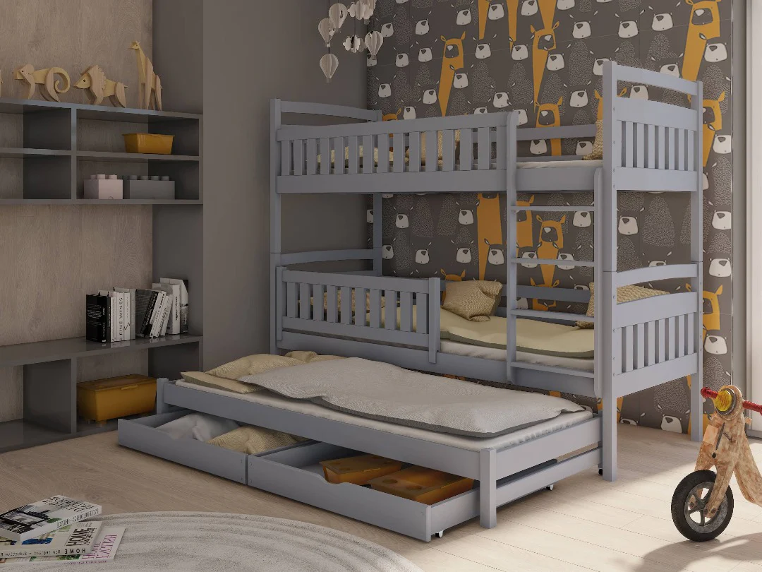 Blanka Bunk Bed with Trundle and Storage - Image 16