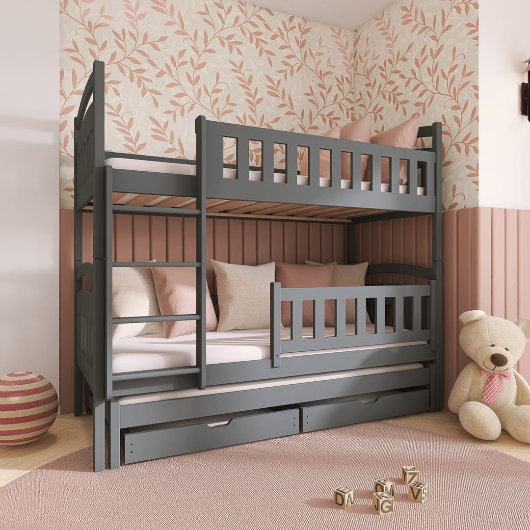 Blanka Bunk Bed with Trundle and Storage - Image 17