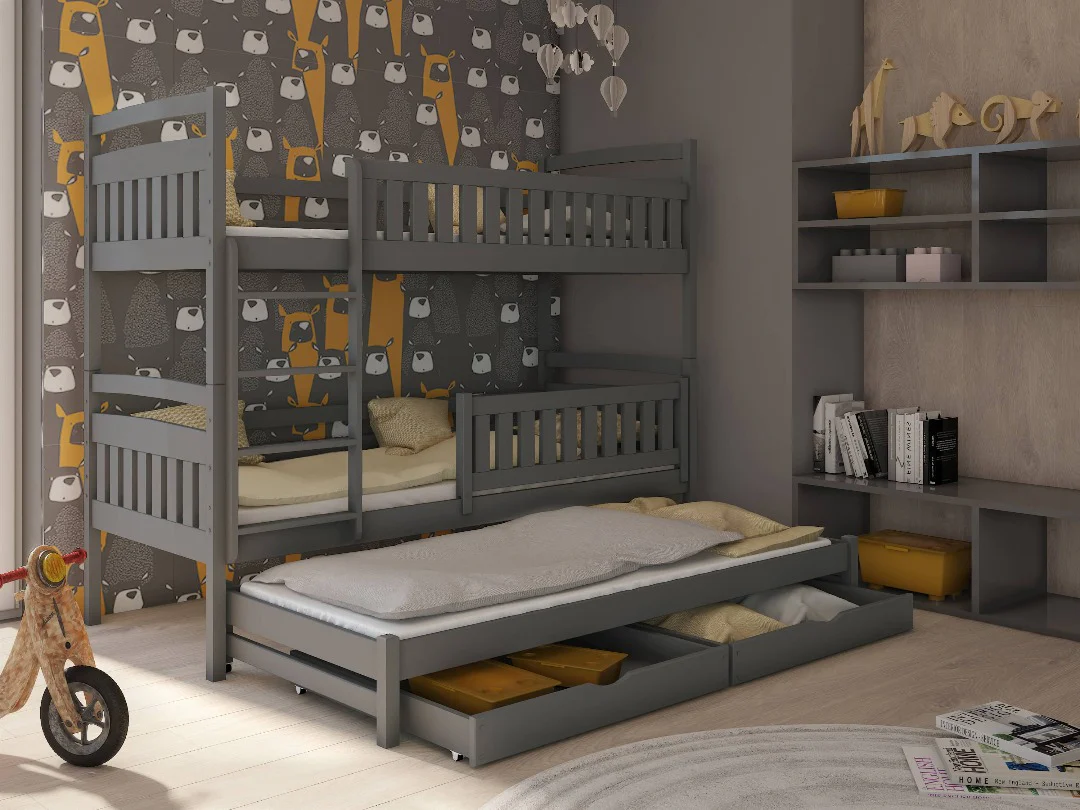 Blanka Bunk Bed with Trundle and Storage - Image 18