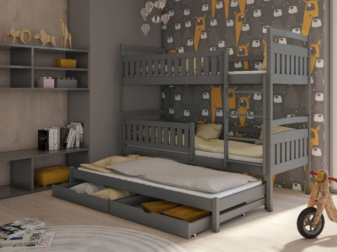 Blanka Bunk Bed with Trundle and Storage - Image 19