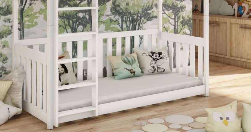 Wooden Bunk Bed Cris with Cot Bed - Image 5