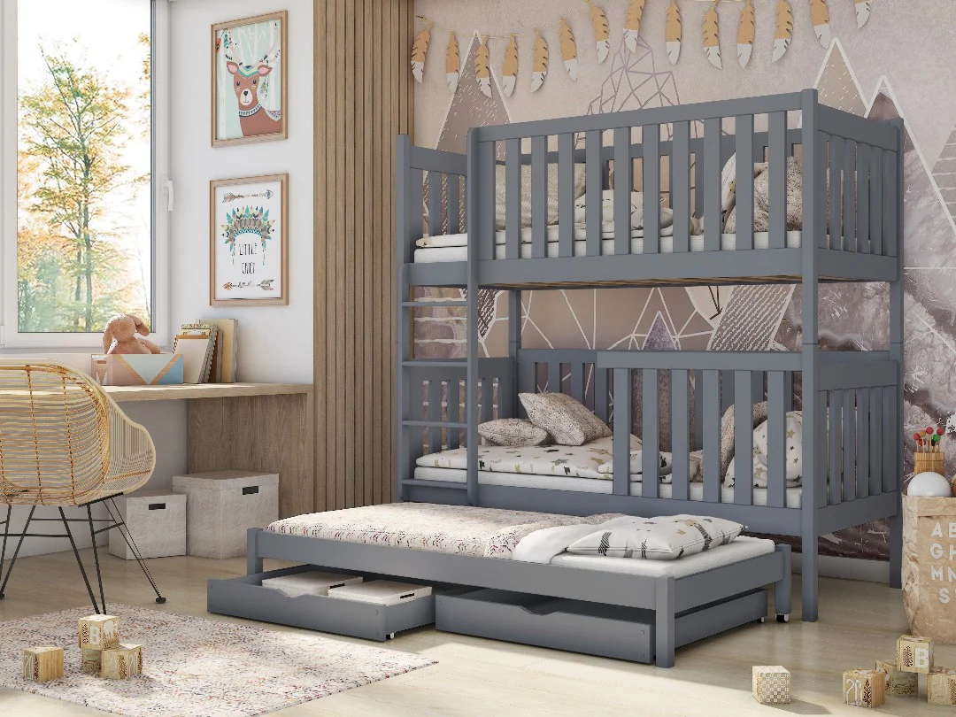 Emily Bunk Bed with Trundle and Storage - Image 9
