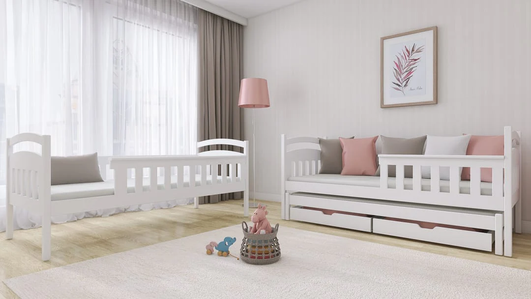 Wooden Bunk Bed Harriet with Trundle and Storage - Image 4