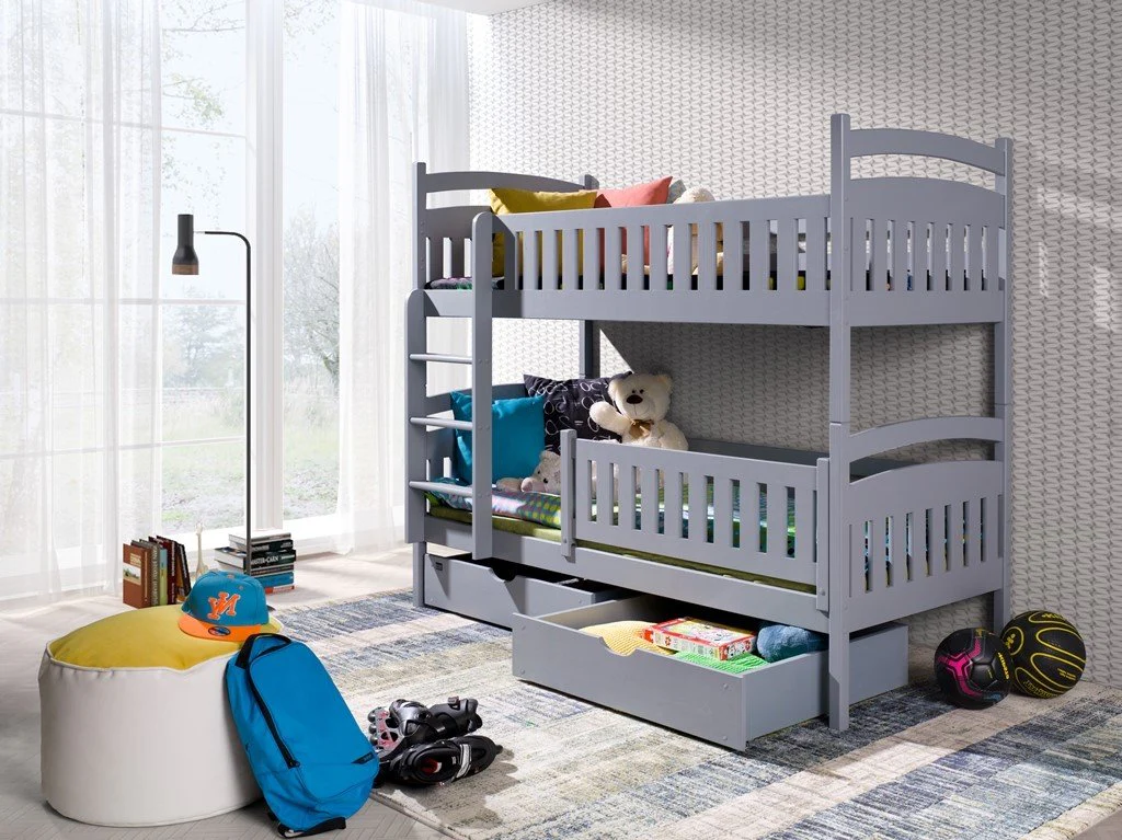 Wooden Bunk Bed Ignas with Storage - Image 10