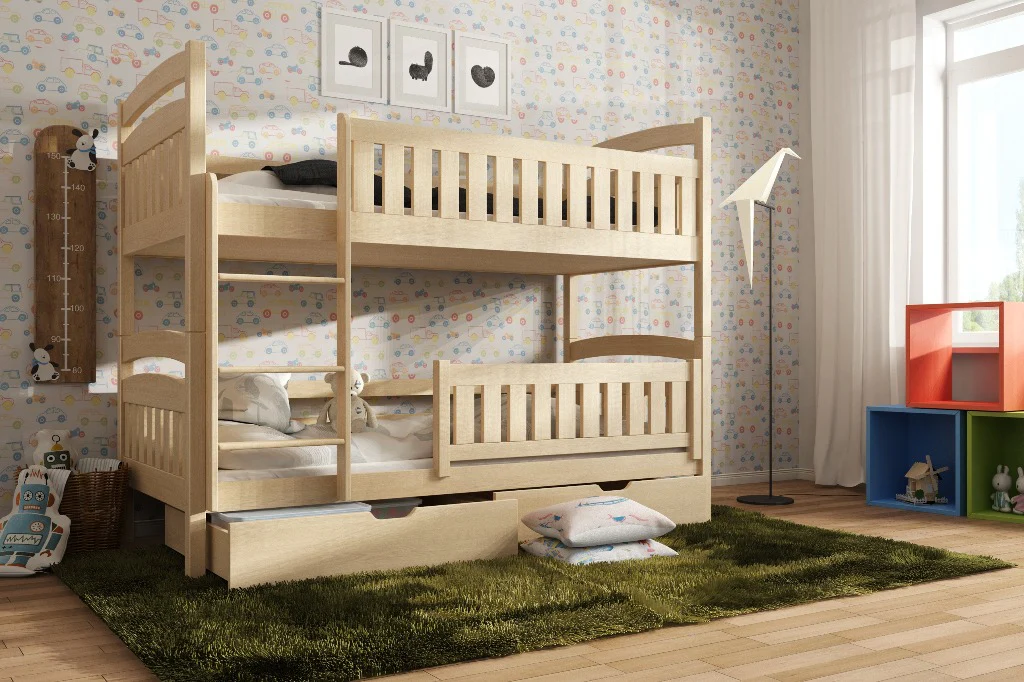 Wooden Bunk Bed Ignas with Storage - Image 11