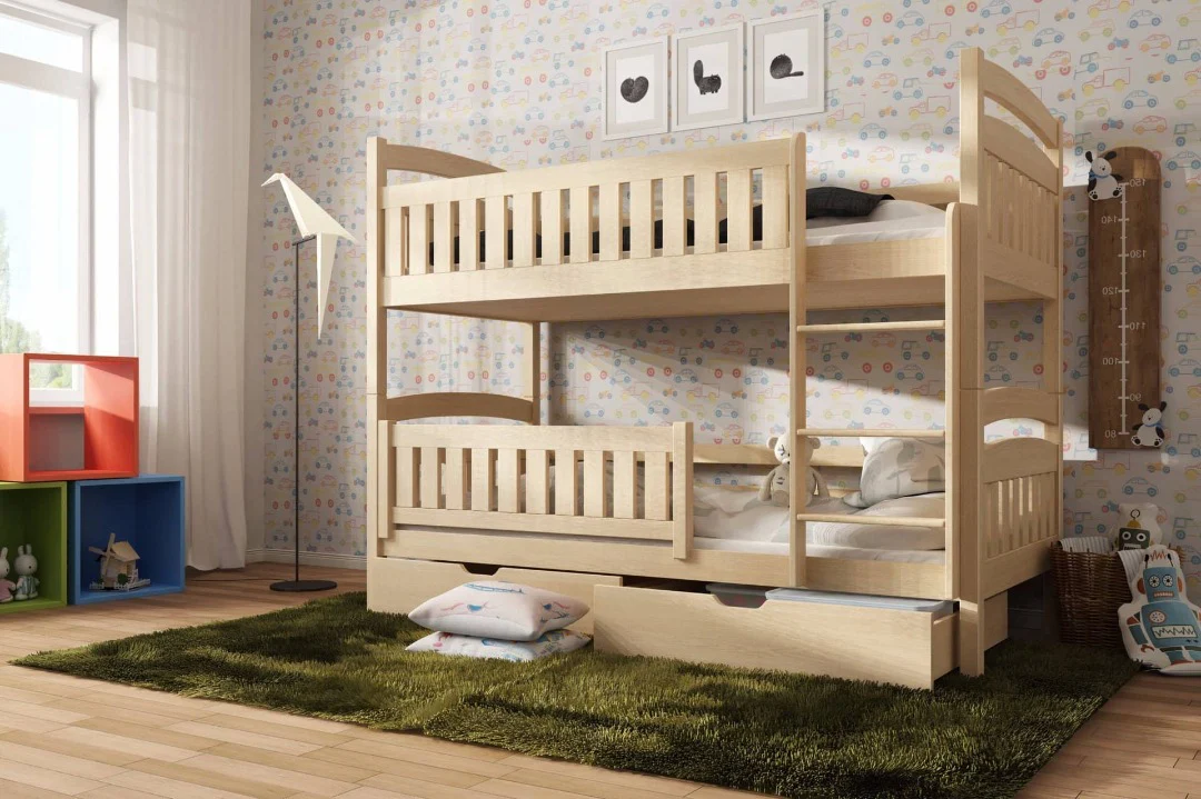 Wooden Bunk Bed Ignas with Storage - Image 12