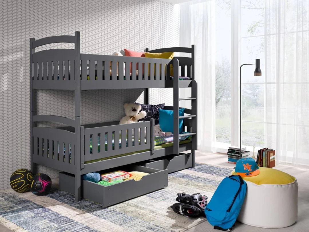 Wooden Bunk Bed Ignas with Storage - Image 6