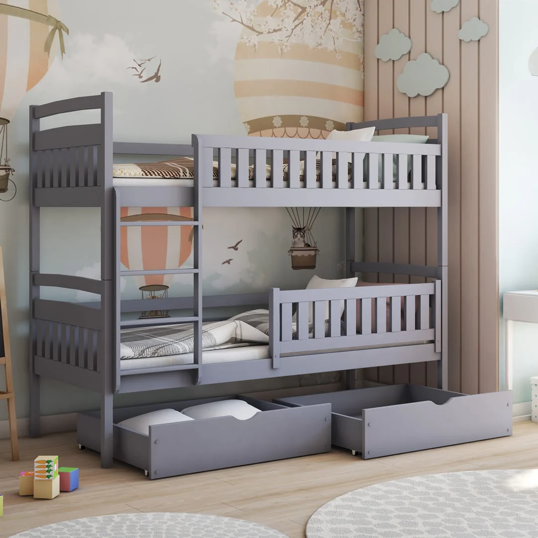 Wooden Bunk Bed Ignas with Storage - Image 8