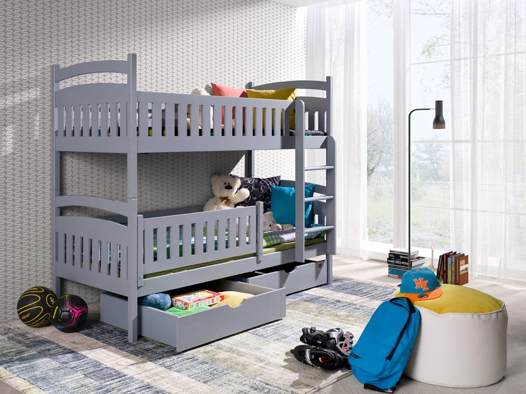 Wooden Bunk Bed Ignas with Storage - Image 9
