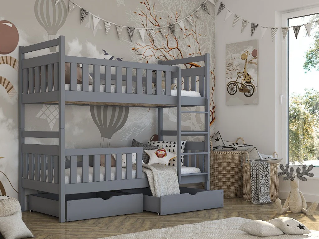 Wooden Bunk Bed Monika with Storage - Image 10