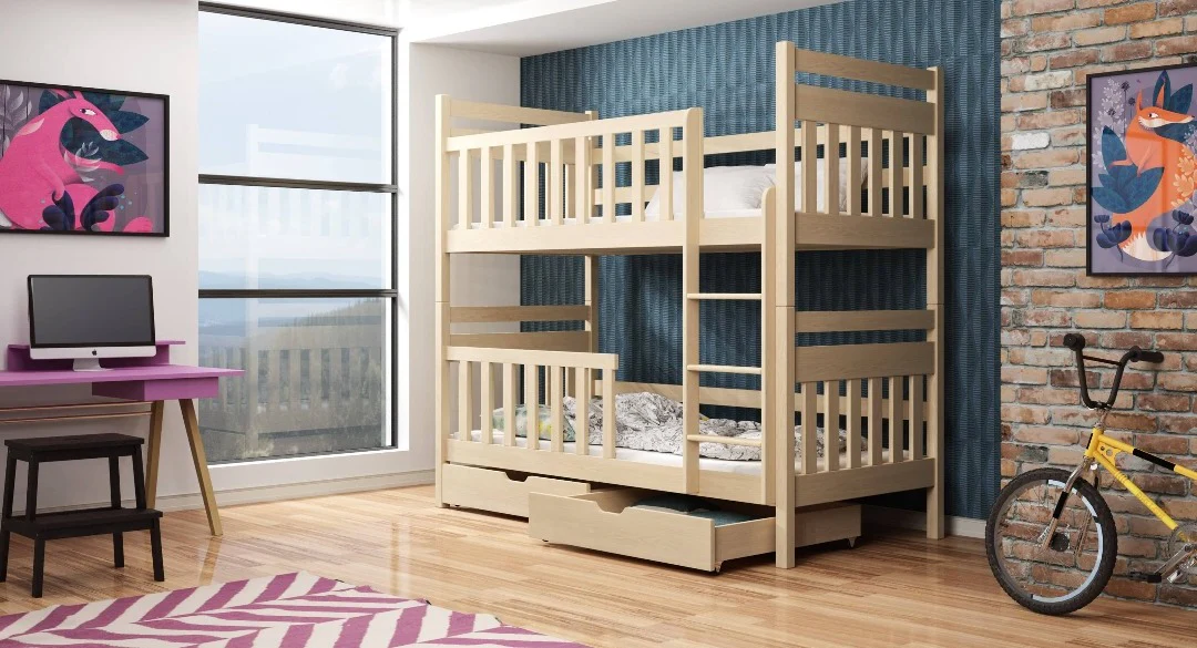Wooden Bunk Bed Monika with Storage - Image 14